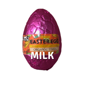 organic milk chocolate easter egg 70g
