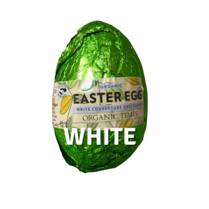 organic white chocolate easter egg 70g